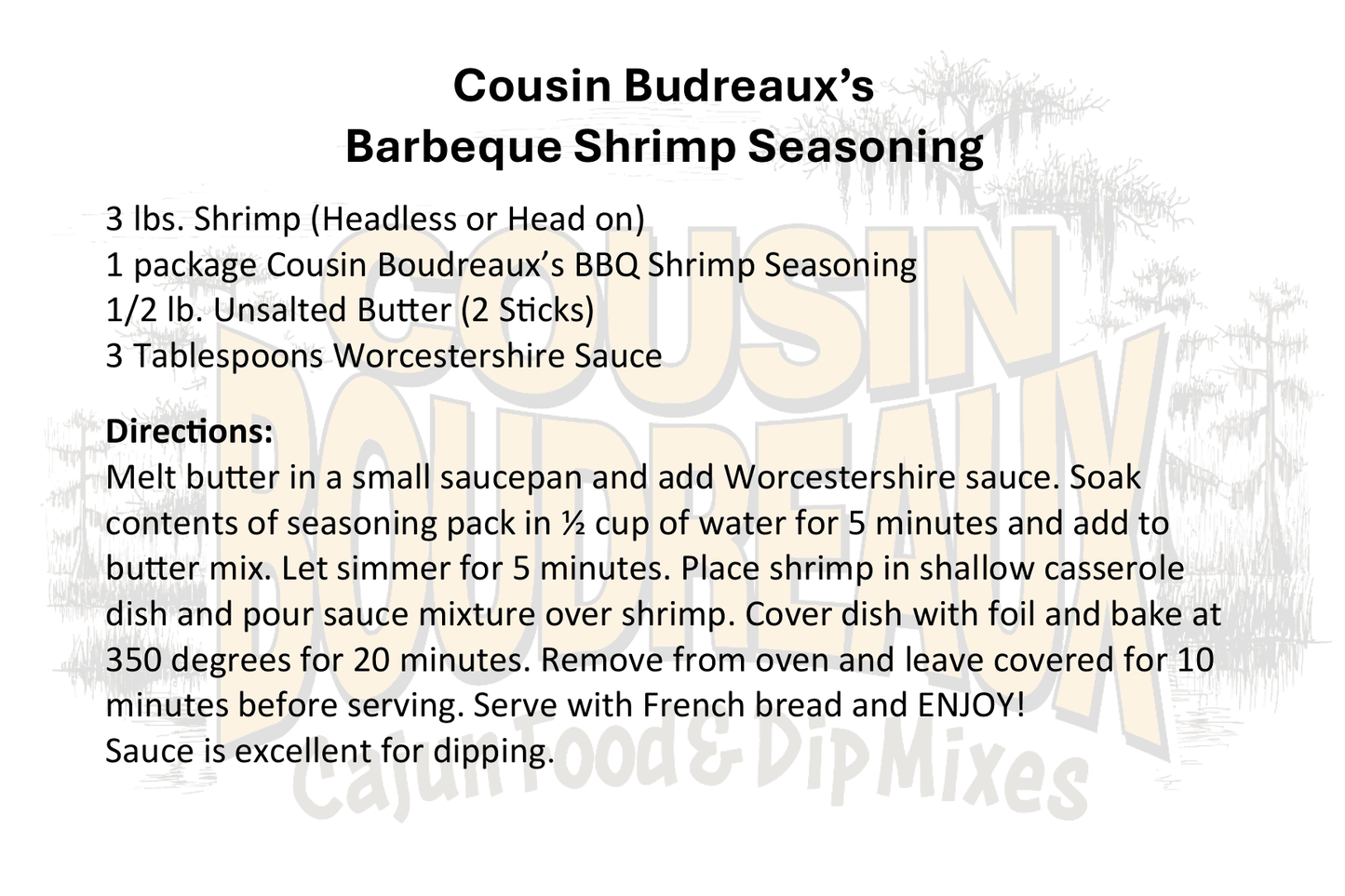 Cousin Boudreaux's BBQ Shrimp