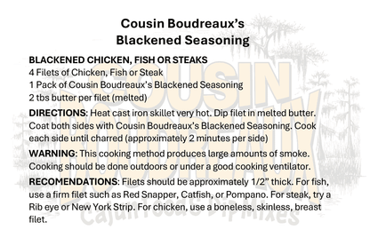 Cousin Boudreaux's Blackened Seasoning