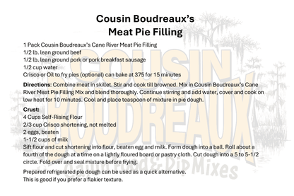 Cousin Boudreaux's Cane River Meat Pie Filling Mix
