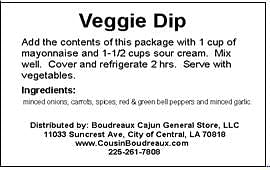 Cousin Boudreaux's Veggie Dip